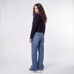 Jean Lenny wide leg taille standard denim double stone