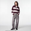 Pull col camionneur manches longues bordeaux