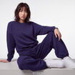 Jogging large &agrave; strass bleu marine