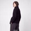 Manteau droit court col montant noir