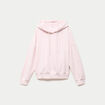Sweat oversize &agrave; capuche manches longues rose clair