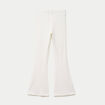 Pantalon flare stretch taille standard ecru
