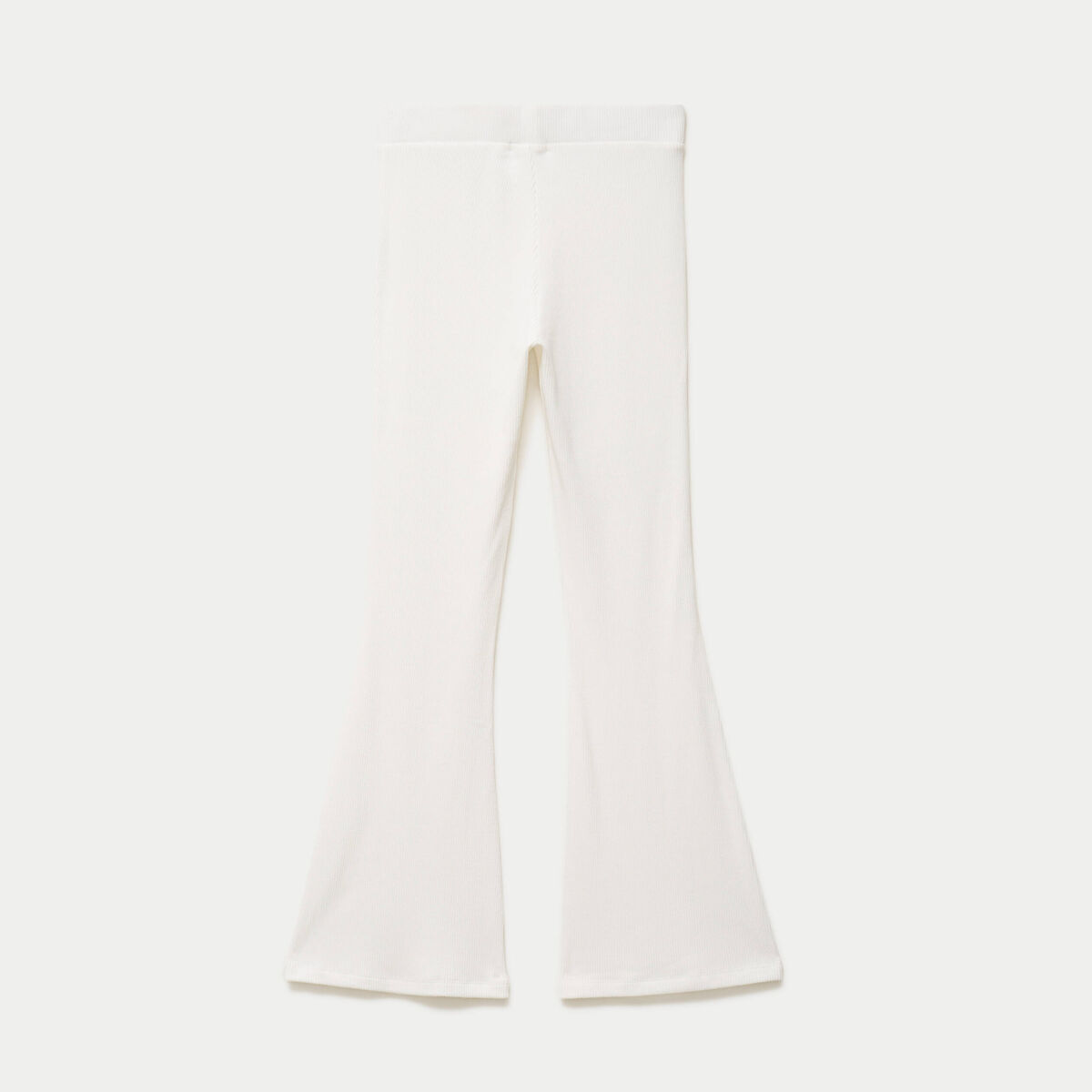 Pantalon flare stretch taille standard ecru