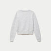 Pull col rond manches longues gris clair