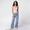 Jean Lenny wide leg taille standard denim triple stone