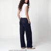 Jogging large en maille bleu marine