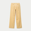 Pantalon bootcut en velours jaune pastel