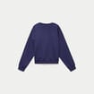 Sweat col rond manches longues strass bleu marine