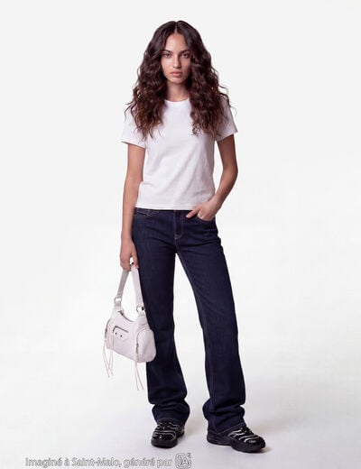 Jean Tom regular taille basse denim brut