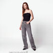 Jean Tom regular taille haute denim gris