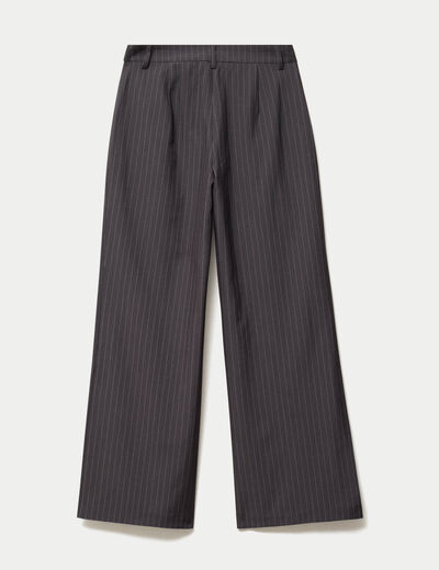 Pantalon coupe large taille standard gris anthracite