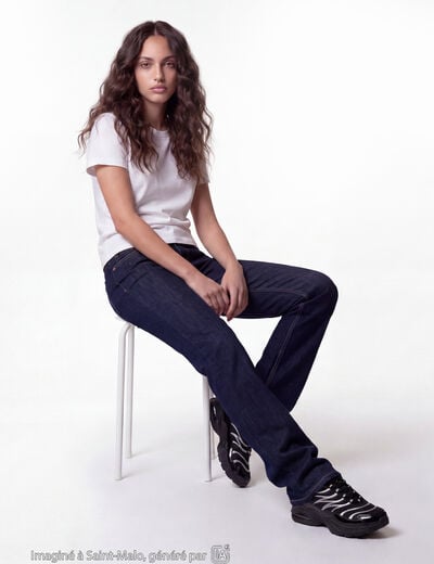 Jean Tom regular taille basse denim brut