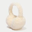 Cache-oreilles en fausse fourrure jaune pastel