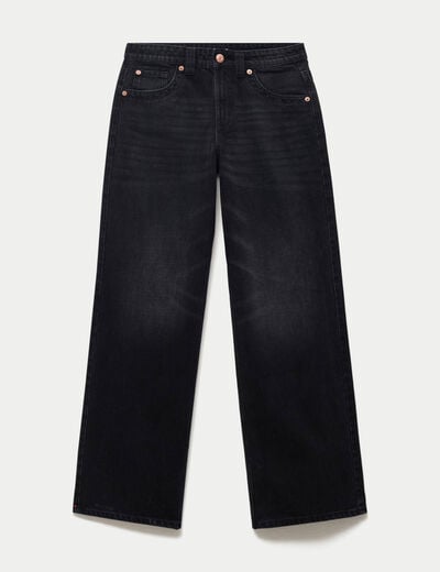 Jean Max loose taille basse denim noir