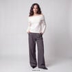 Pull col bardot manches longues ecru