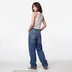 Crop top ajust&eacute; sans manches brillant ecru