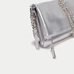 Sac avec cha&icirc;ne gris argent ado