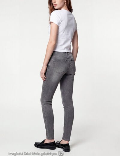 Jean Zoe skinny taille standard denim gris