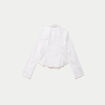 Chemise ajust&eacute;e courte col classique ecru