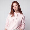 Sweat oversize &agrave; capuche manches longues rose clair