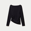 T-shirt droit manches longues noir