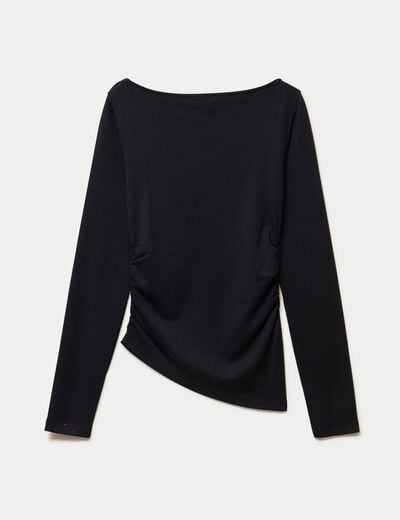 T-shirt droit manches longues noir