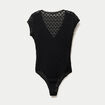 Body ajust&eacute; d&eacute;collet&eacute; en dentelle noir ado