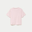 T-shirt col rond manches courtes rose clair
