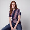 T-shirt ajust&eacute; manches courtes bleu marine