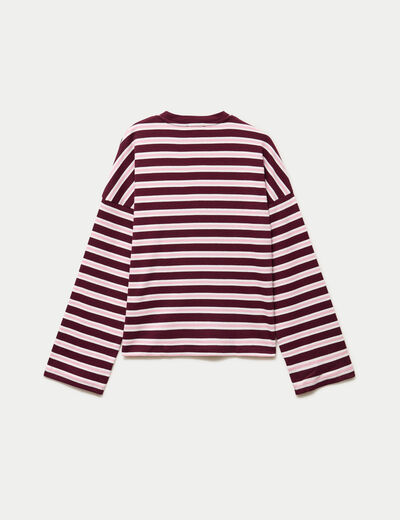 T-shirt manches longues bordeaux