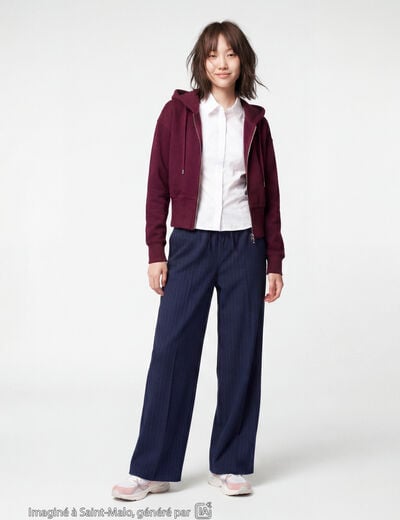 Pantalon bootcut taille standard bleu marine