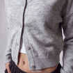 Gilet ajust&eacute; cropped manches longues blanc