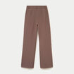 Pantalon coupe large taille standard taupe