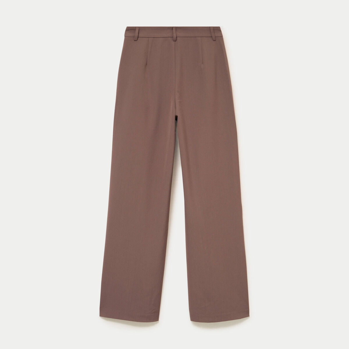 Pantalon coupe large taille standard taupe