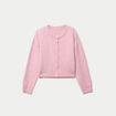 Gilet ajust&eacute; cropped manches longues rose