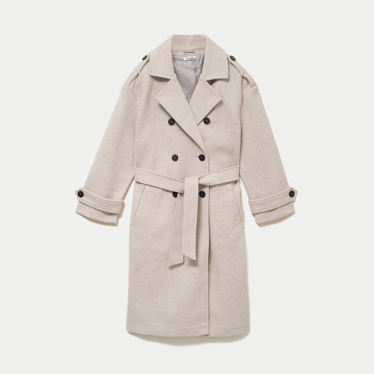 Manteau manches longues taupe