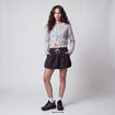 Gilet ajust&eacute; cropped manches longues blanc