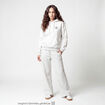 Jogging large en maille ecru