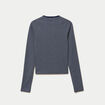 T-shirt manches longues bleu fonc&eacute;