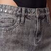 Jupe ajust&eacute;e courte en jean denim gris ado