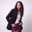 Veste col tailleur manches longues noir