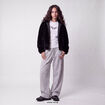 Blouson capuche fausse fourrure noir