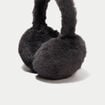 Cache-oreilles en fausse fourrure gris