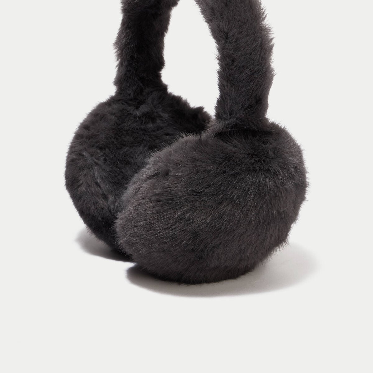 Cache-oreilles en fausse fourrure gris