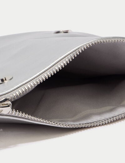 Sac avec cha&icirc;ne gris argent ado