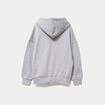 Sweat boyfriend brillant &agrave; capuche gris clair