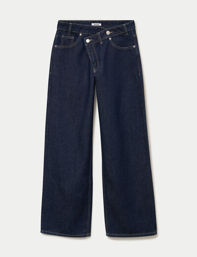 Jean Lenny wide leg taille standard denim brut