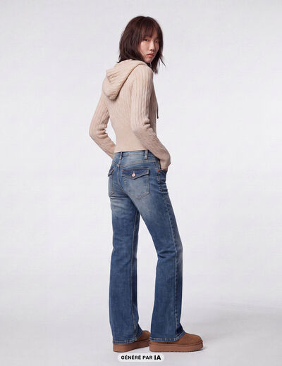 Jean Zoe bootcut taille basse denim dirty