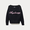 Pull col rond manches longues gris