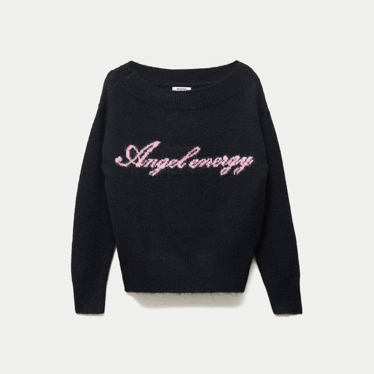 Pull col rond manches longues gris